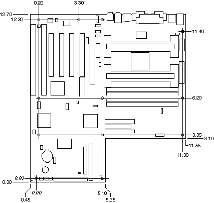 [Intel DK440LX Motherboard Dimensions]